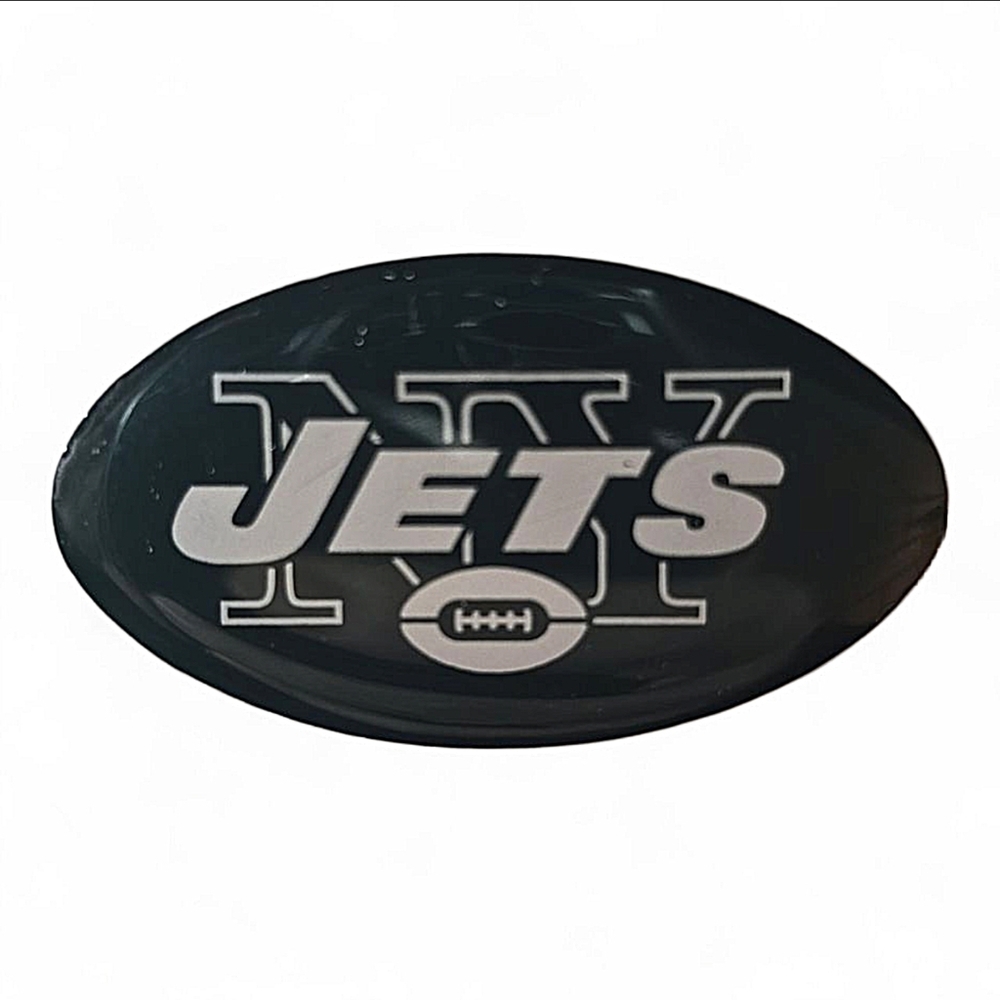 NFL New York JETS Logo Oval Pin Fan‎ Collector Memorabilia White Green Butterfly